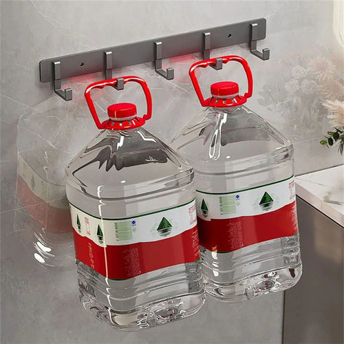 1pc 5 Hooks| Metal Hooks Holder| Aluminum Key| Coat, Clothes, Door Holder, Rack Hook, Wall Mounted Hanger